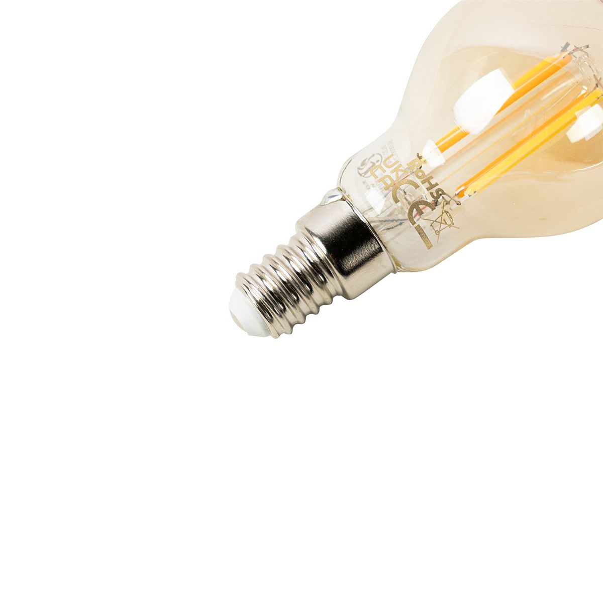 Set van 5 Smart E14 LED lamp P45 goud 4,9W 470 lm 1800-4000K