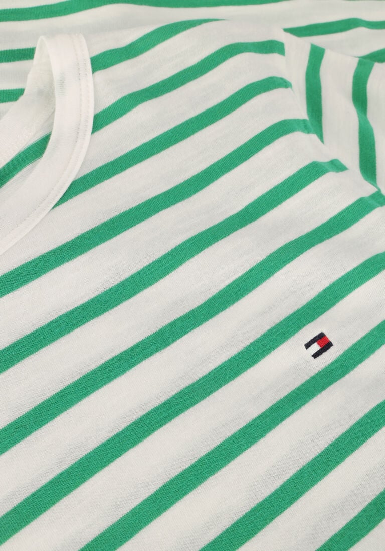 TOMMY HILFIGER groene tommy hilfiger t-shirt 1985 slim slub c-nk