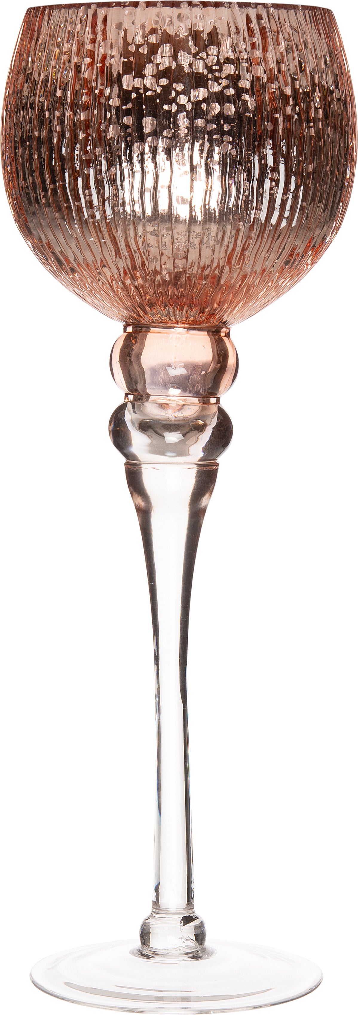 Intratuin waxinelichthouder op voet roze D 12,5 H 35 cm