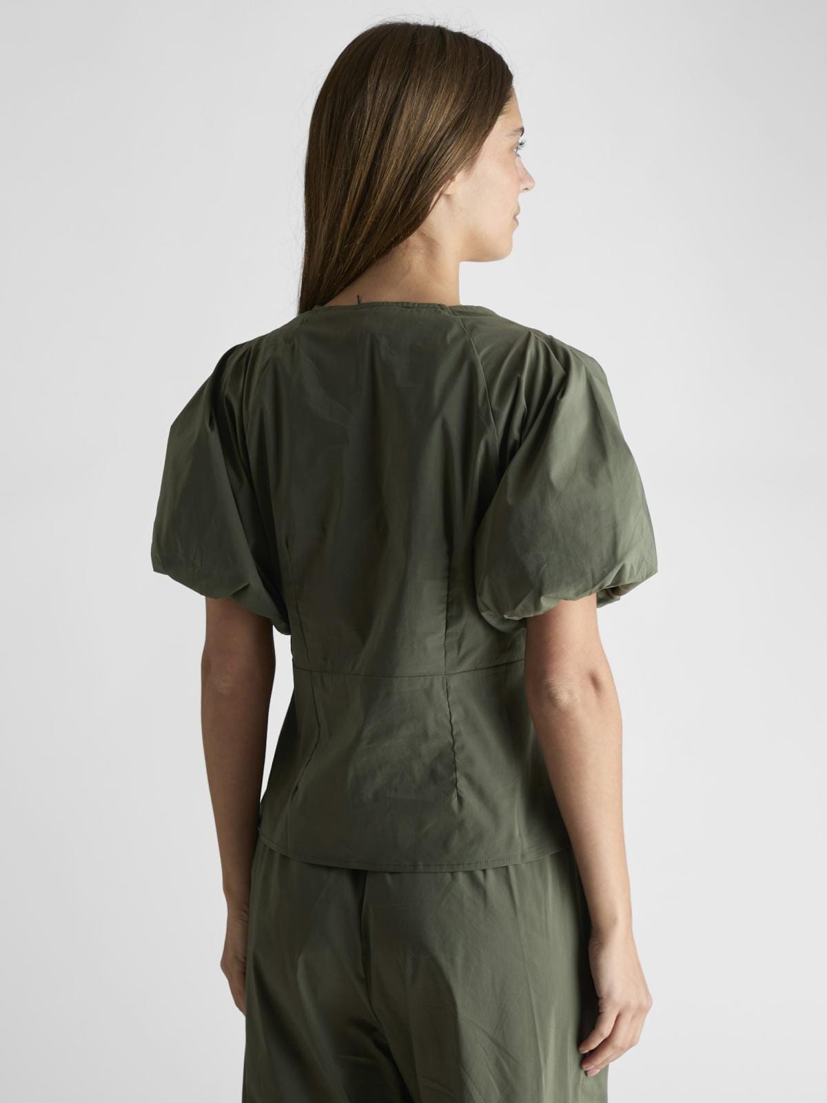 Neo Noir Irina Poplin Blouse army