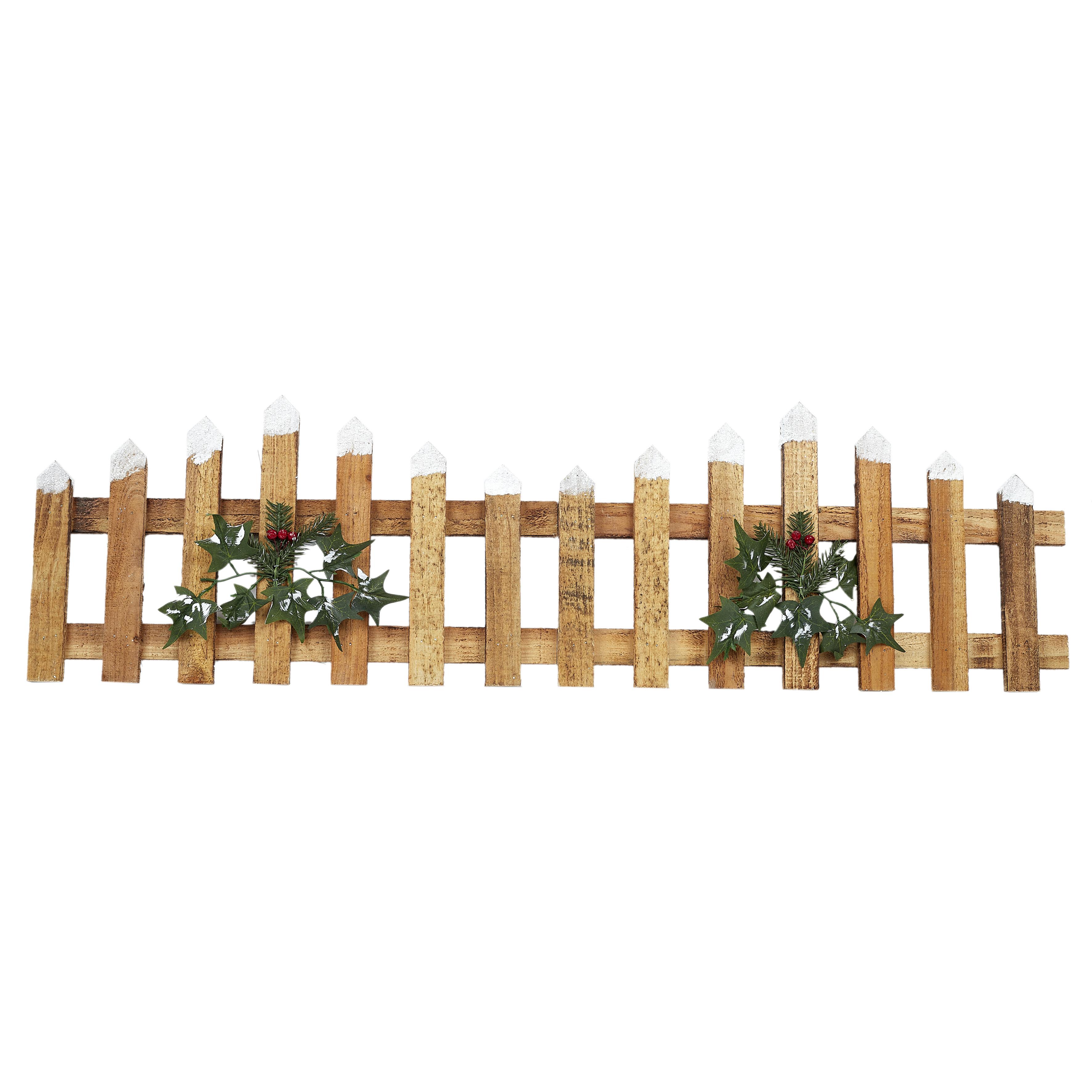 BARRIERE BOIS ENNEIGEE AVEC HOUX L.25CM