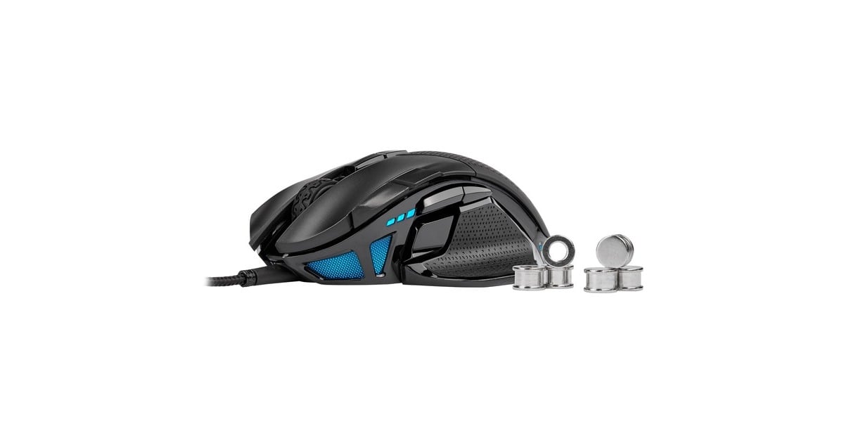 CorsairNightsword RGB gaming muis  (Zwart, 100 - 18,000 dpi, RGB leds)
