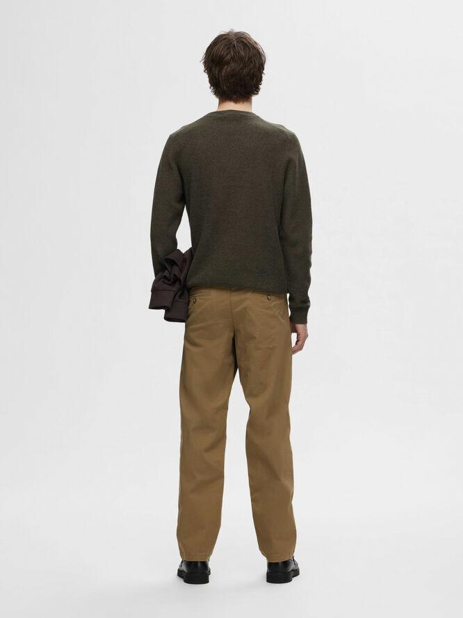 Selected Homme SLHROSS LS KNIT STRUCTURE CREW NECK Forest night/rain forest twist