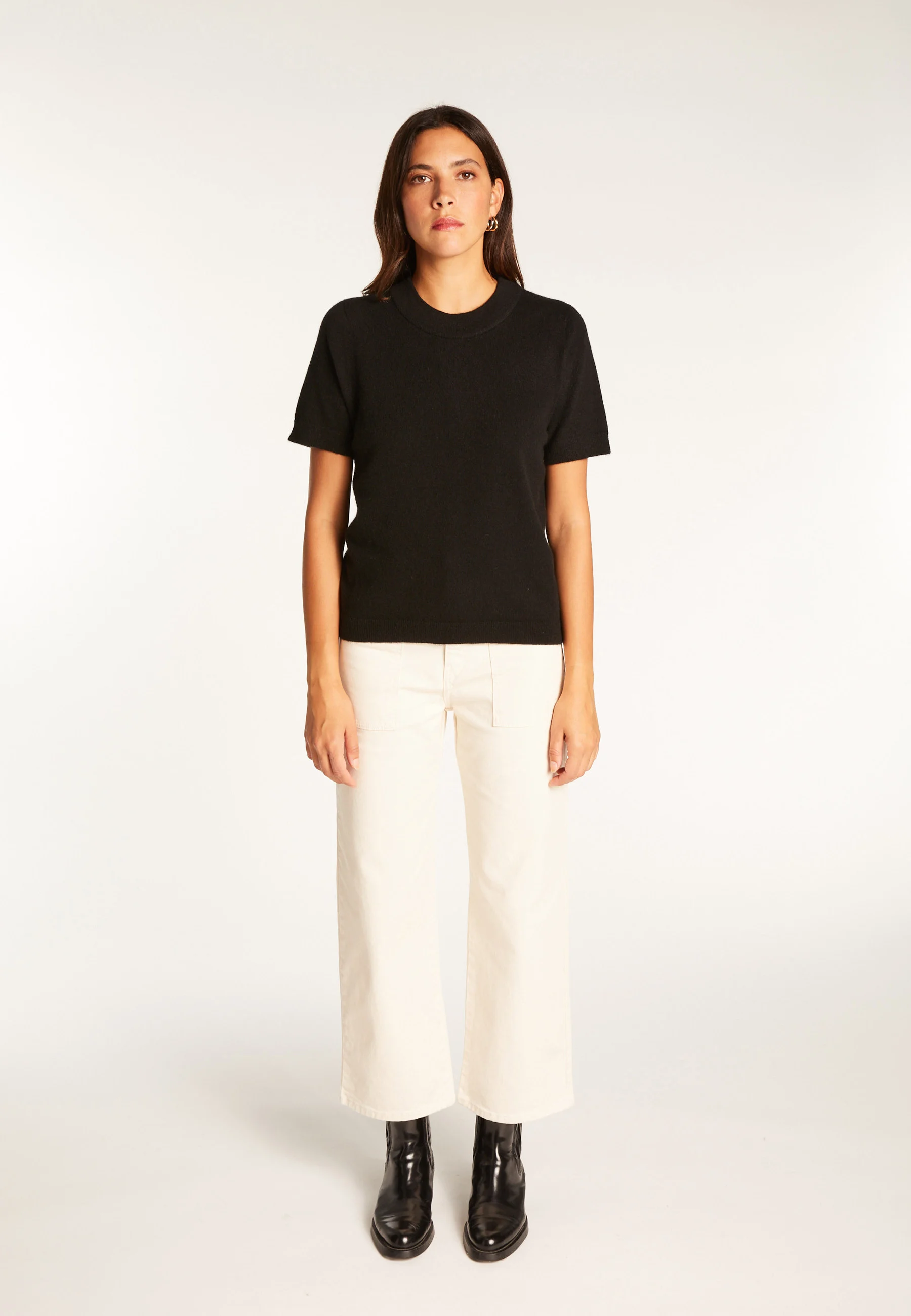AUBRYAH24 - T-shirt en cachemire | Noir