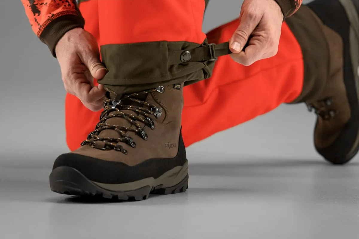Härkila Men's Wildboar Pro Pants Wildboar Orange/Willow Green