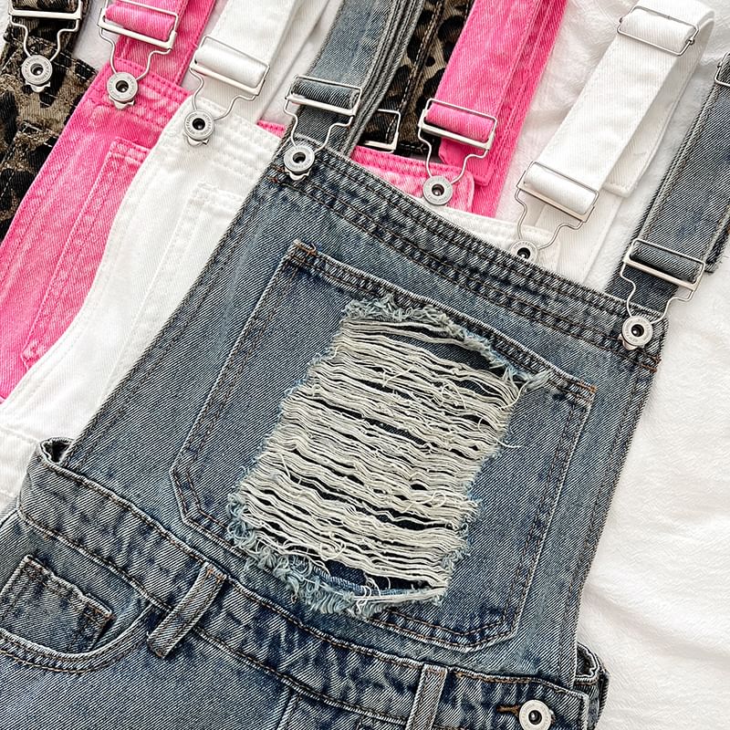 Babique - Versleten denim jumper shorts