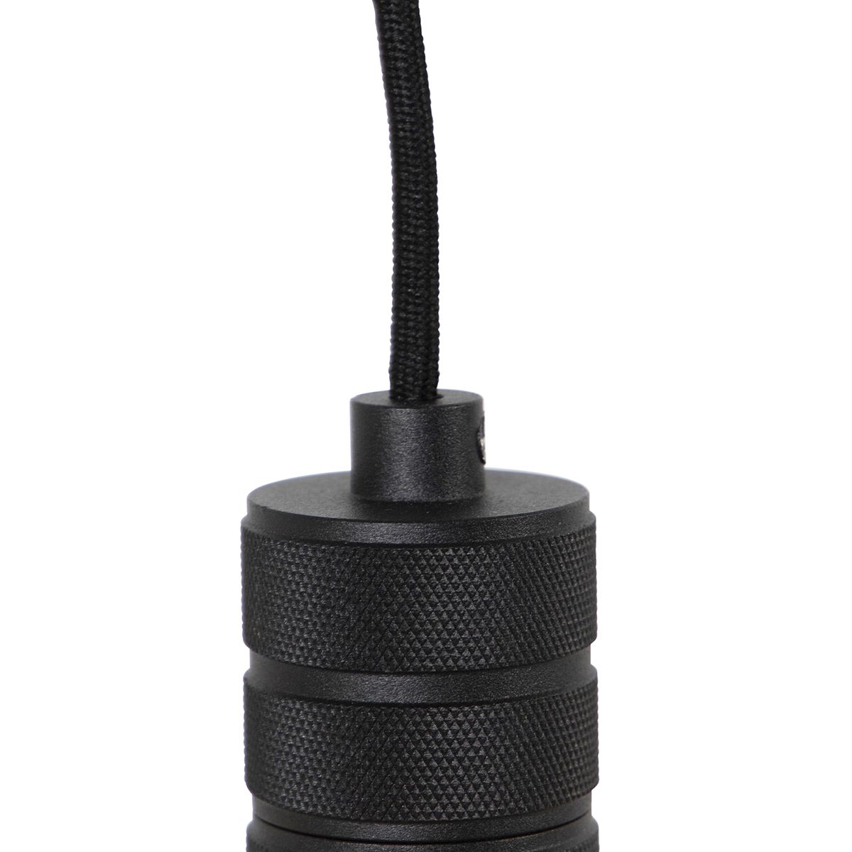Hanglamp zwart met stekker incl. PS160 goud dimbaar- Cavalux