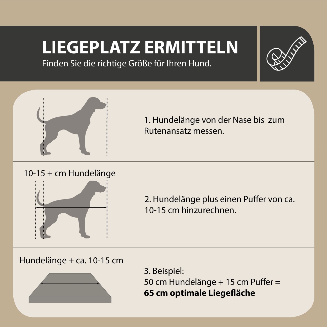 Rohrschneider ® Hundebett mit Anti-Rutsch-Boden, strapazierfähiges Kissen für Hunde und Katzen, B120 x T75 x H7 cm, inkl. Gratis-Wassernapf