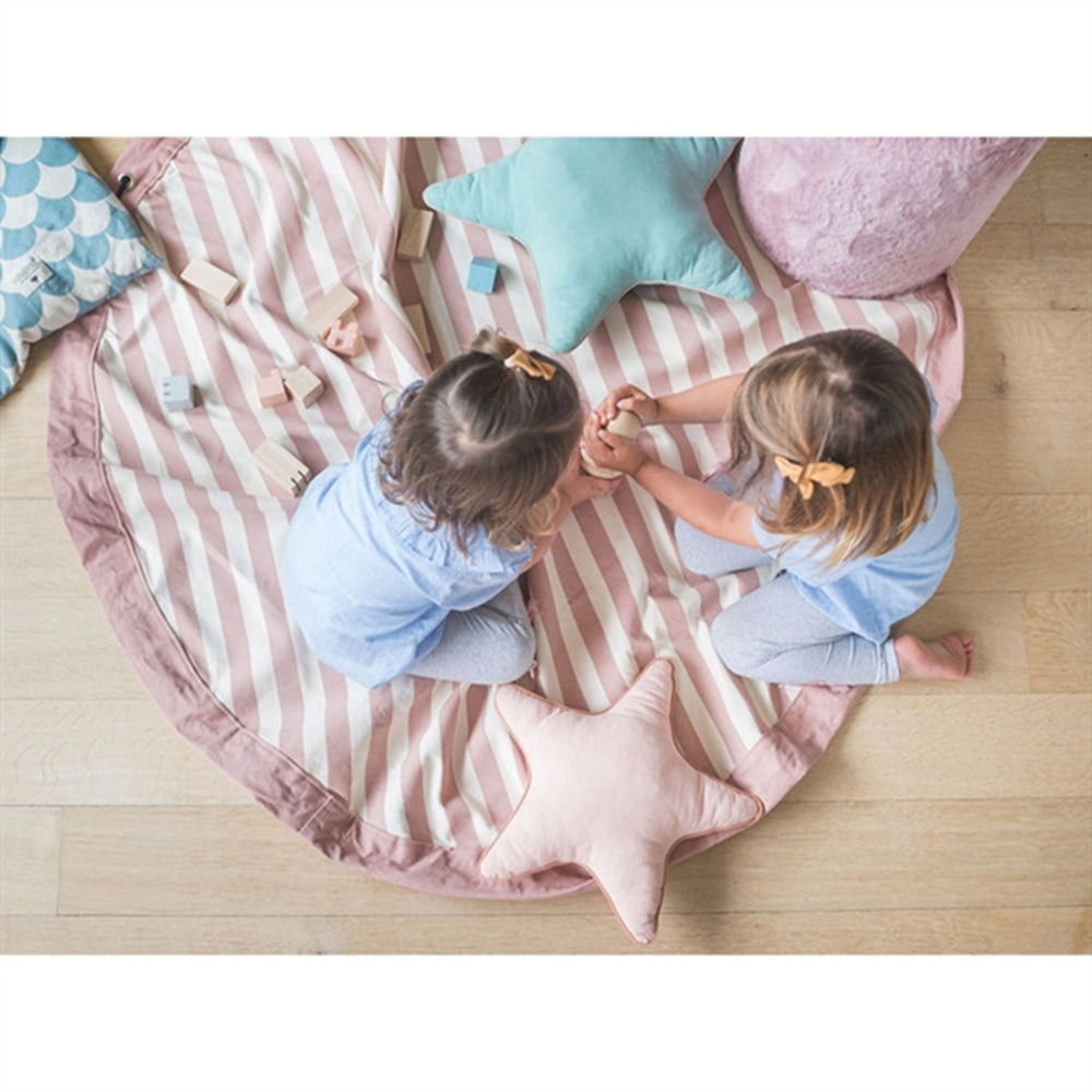 2-i-1 Legetæppe Stripes pink - Play&Go