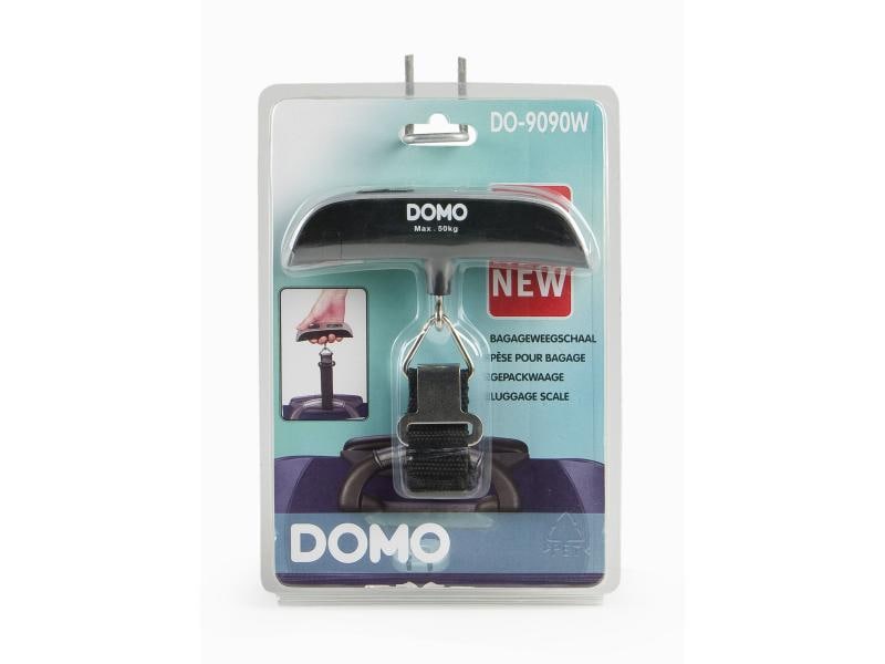 Domo Reisegepäckwaage DO9090 W Gepäckwaage mit LCD-Display und Temperaturanzeige