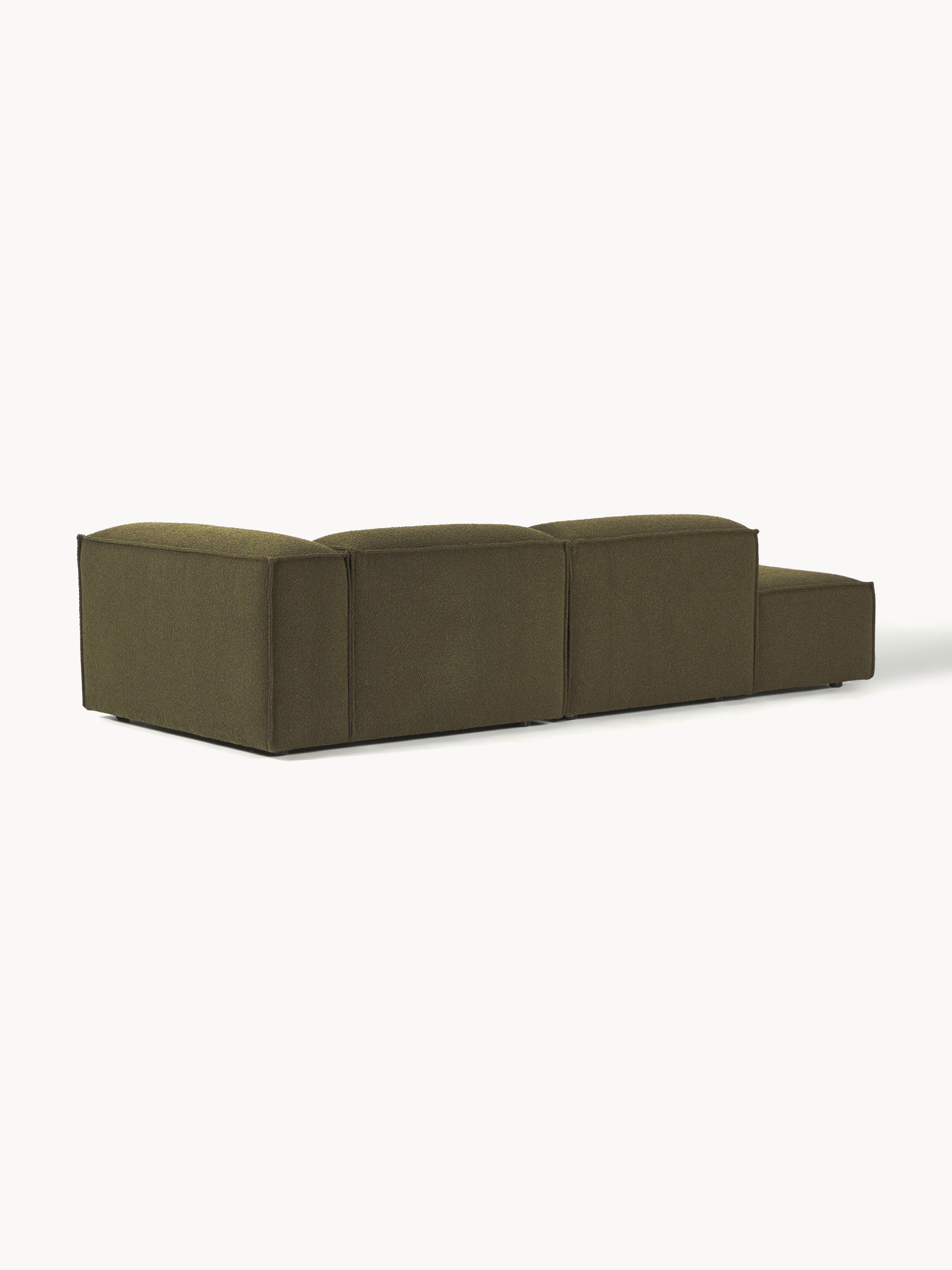 Modulaire chaise longue Lennon uit bouclé