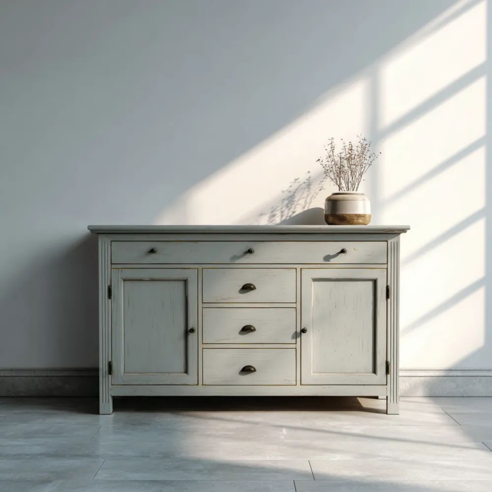 Sideboard Holz 140x80x45 cm – Beige – Klassisches Design