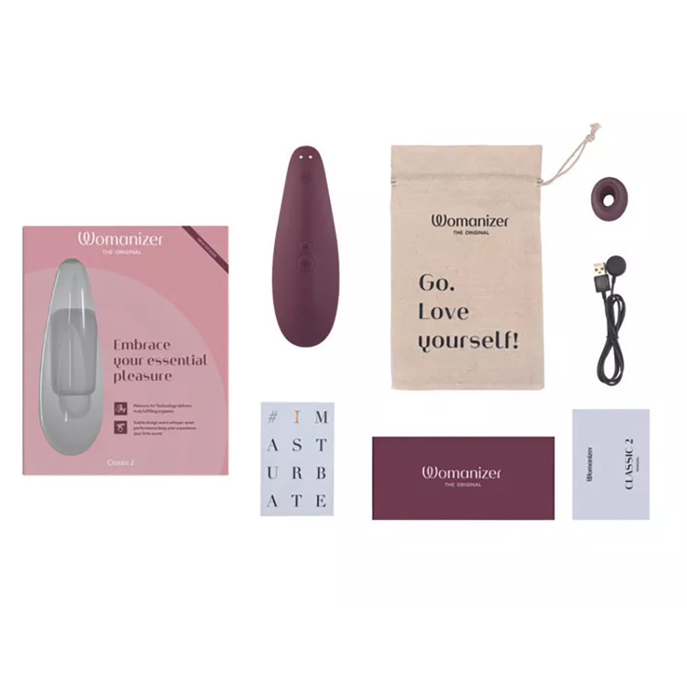 Womanizer CLASSIC 2 AIR PULSE Vibrator bordeaux