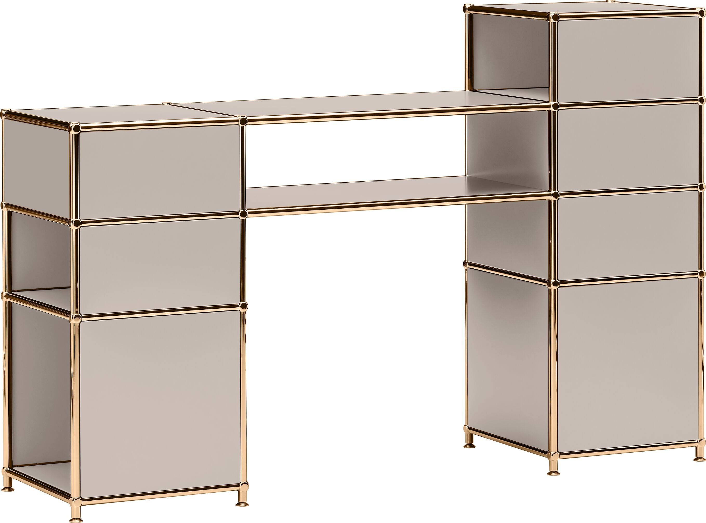 FLEXCUBE Schreibtisch - Taupe / B: 152.0 cm x T: 40.0 cm x H: 100.0 cm