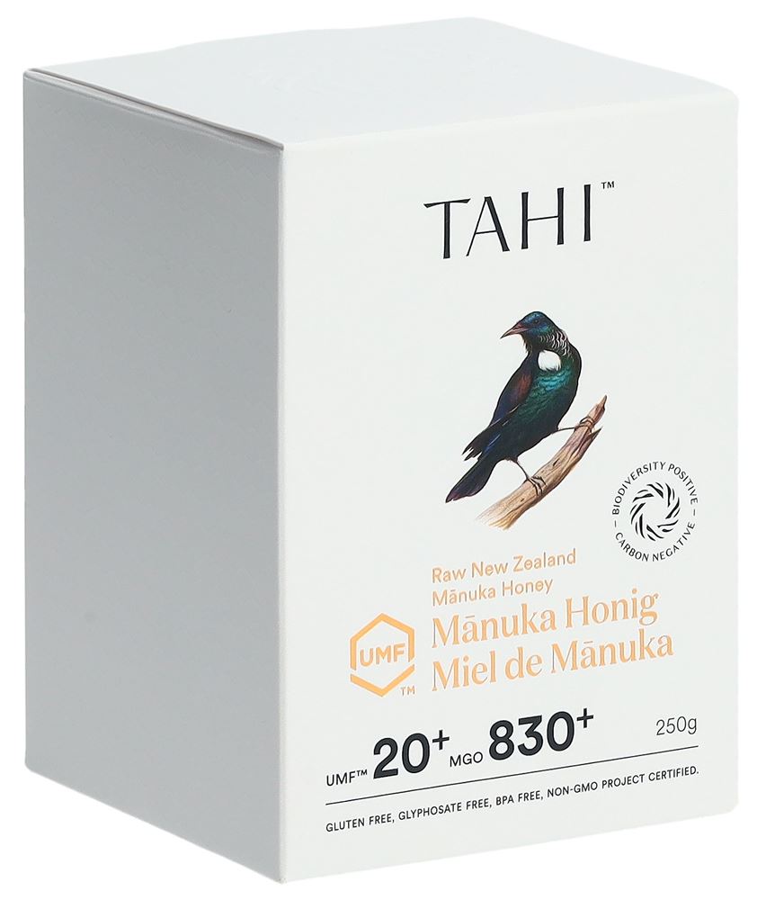 TAHI Manuka Honig UMF 20   MGO 830   deutsch/französisch Topf 250 g