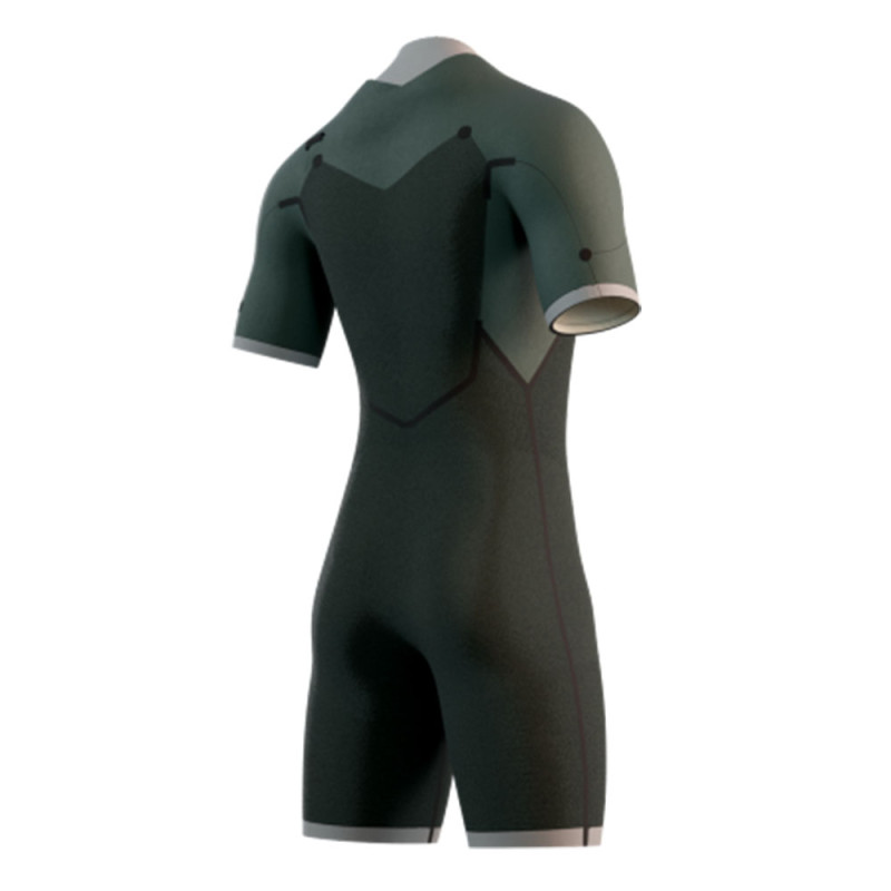 Shorty neoprene mystic motion 3-2 frontzip black sand