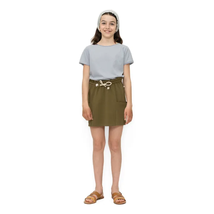 Minimalisma Jupe Coton Bio Edna | Vert kaki