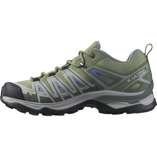 X ULTRA PIONEER  Hiking-Halbschuhe Damen OilGreen/CastorGray/AmparoBlue