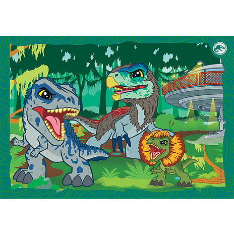 Jurassic World puslespil 4i1 - 12, 16, 20 og 24 brikker