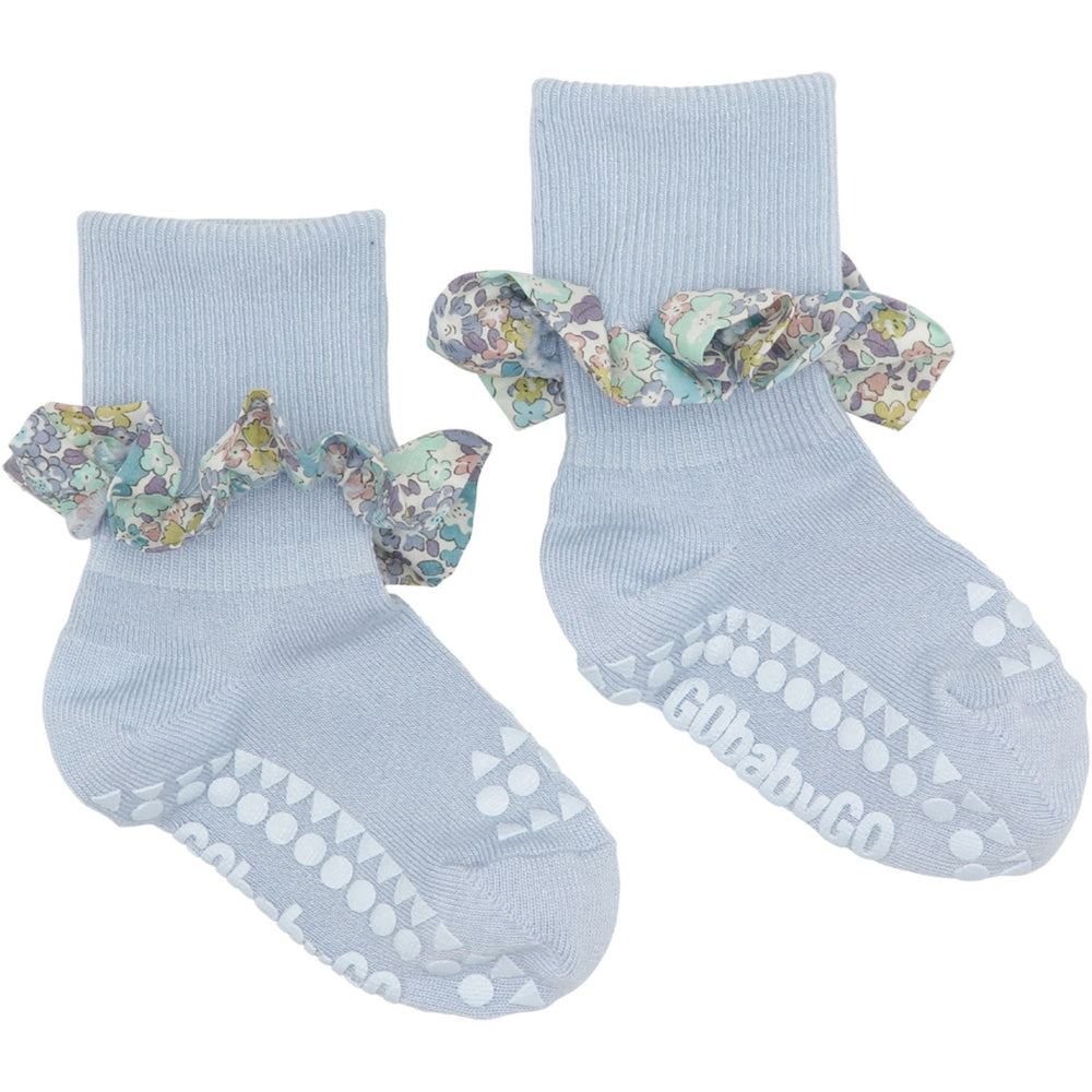 Køb Gobabygo Sky Blue / Michelle Purple Non-slip Strømper Bambus / Liberty