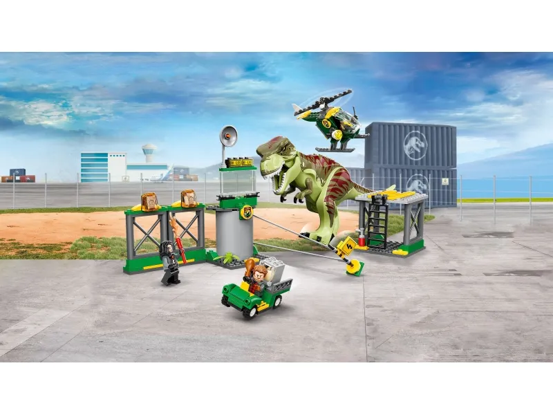 LEGO Jurassic World 76944 T. rex på dinosaurflugt