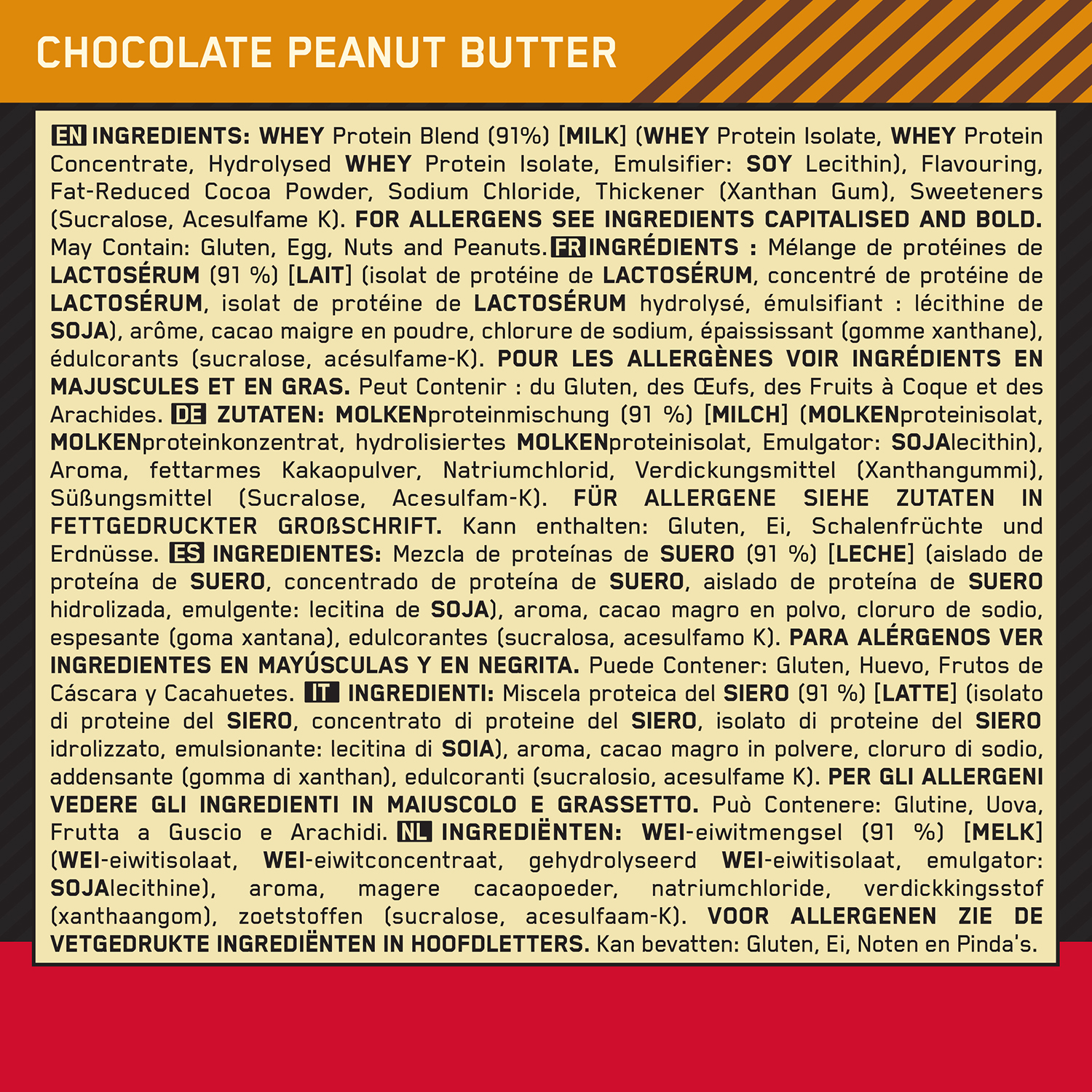 Optimum Nutrition Whey Protein Gold Standard 908 g Chocolate Peanutbutter