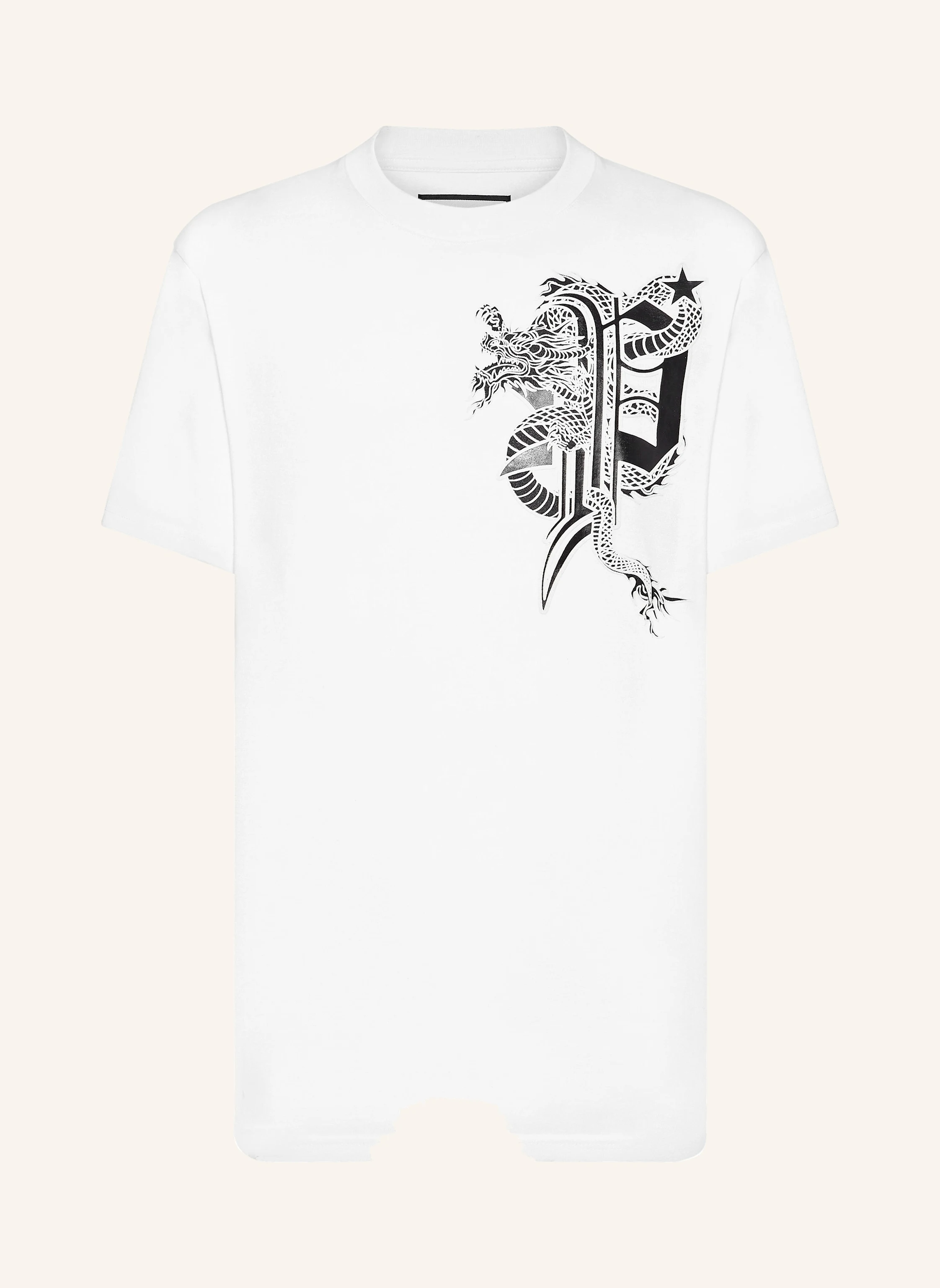 PHILIPP PLEIN T-Shirt mit Schmucksteinen DRAGON