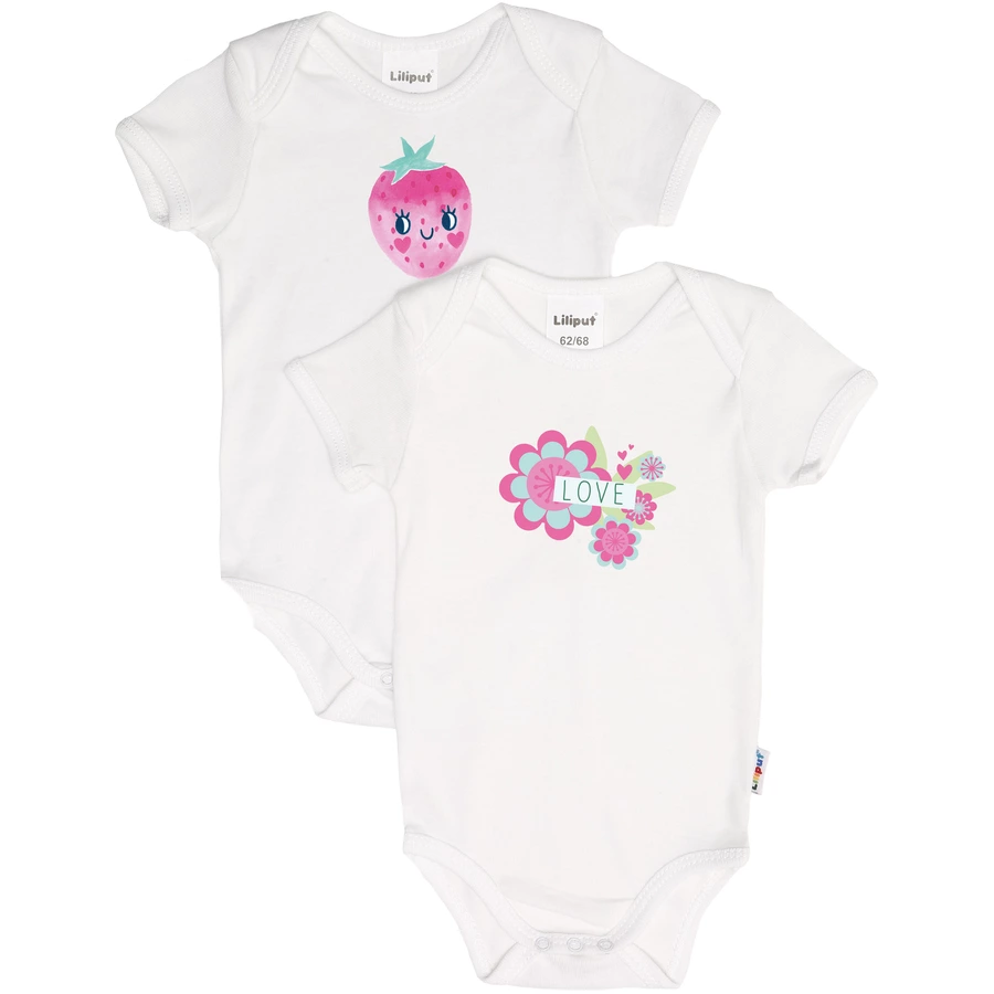 Liliput Kurzarm-Bodies 2er-Pack weiß