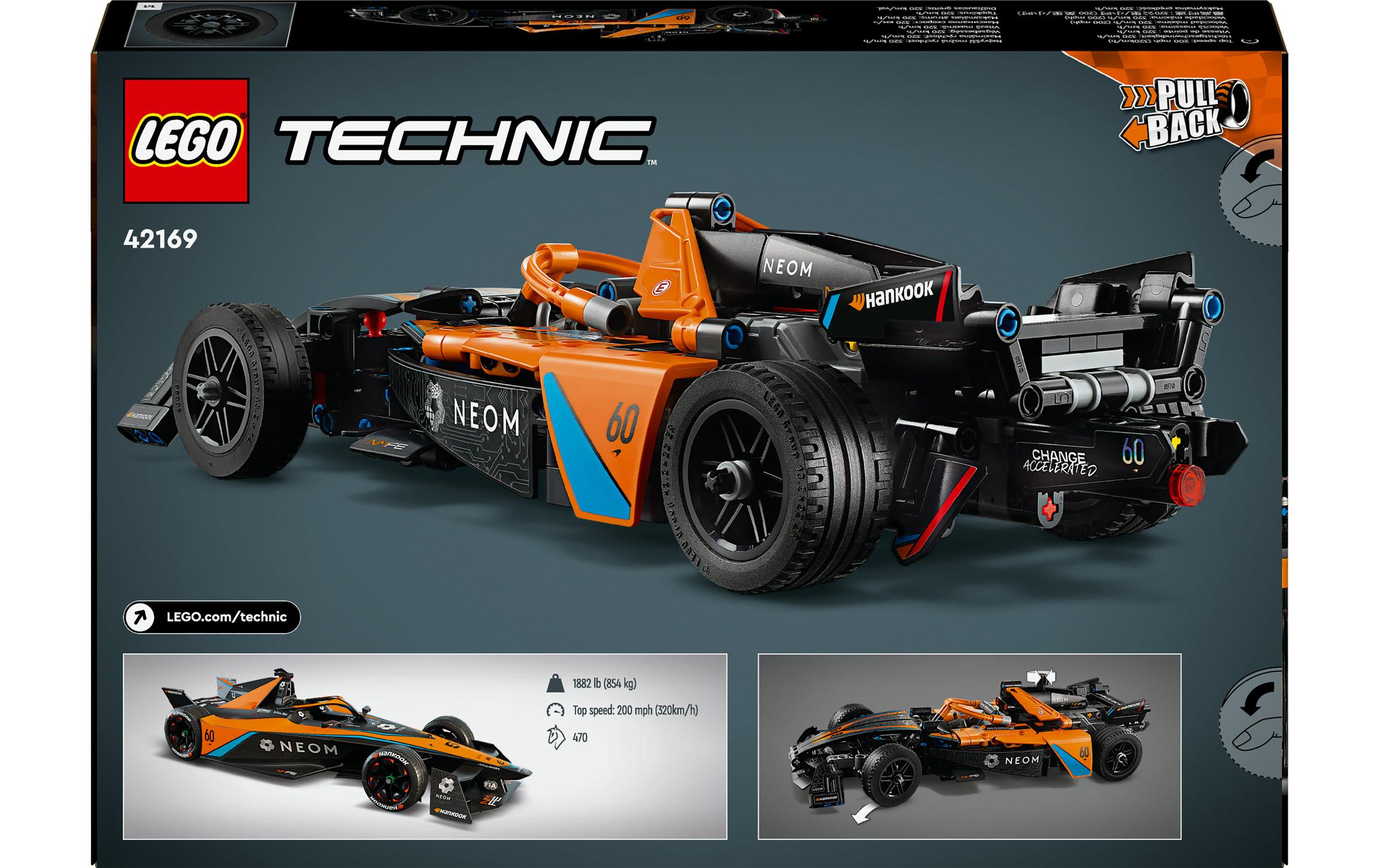 Technic NEOM McLaren Formula E Race Car 42169Spielzeugauto für junge Motorsportfans