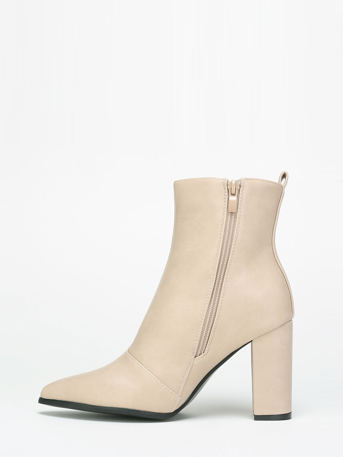 Bottines à talon- Beige