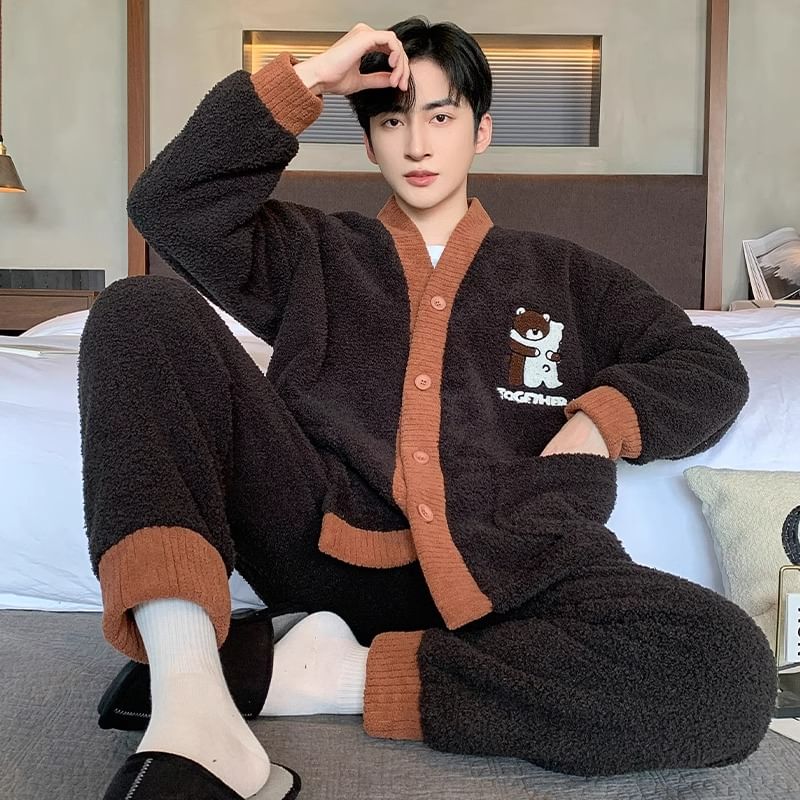 Dazzli - Bear gestreepte pyjamaset