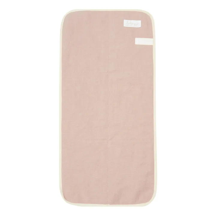 Adorna Matelas à langer de voyage en lin | Rose poudré