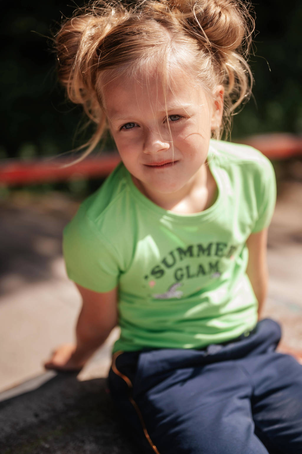 TYGO & vito T-shirt Jayla met tekst felgroen