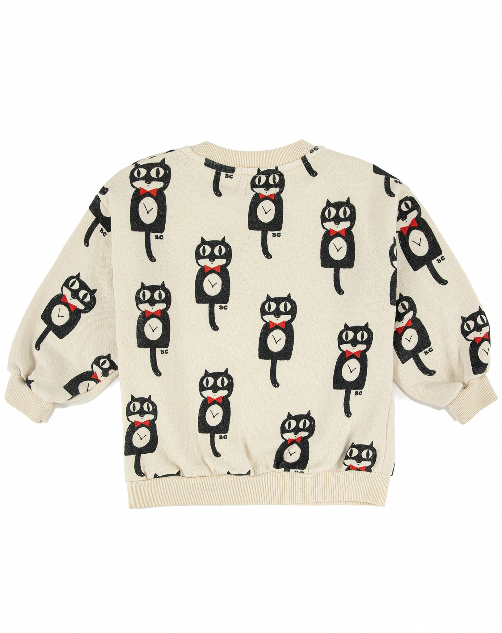Sweatshirt CAT O'CLOCK AOP in beige
