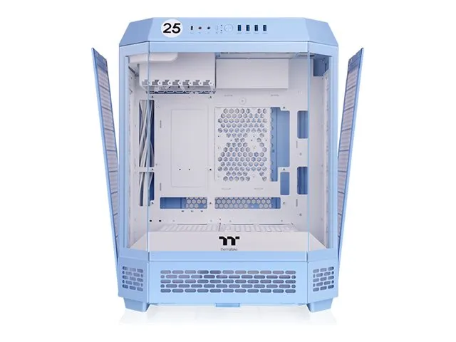 Thermaltake The Tower 600 - Mid tower - ATX - sidepanel med vindue (hærdet glas) - ingen strømforsyning (PS/2) - hydrangea-blå - USB/Lyd