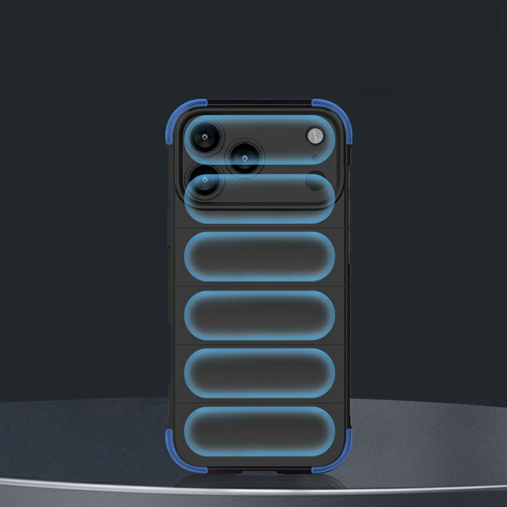 iPhone 17 Pro Outdoor Gummi Schutzhülle Anti-Drop - Schwarz