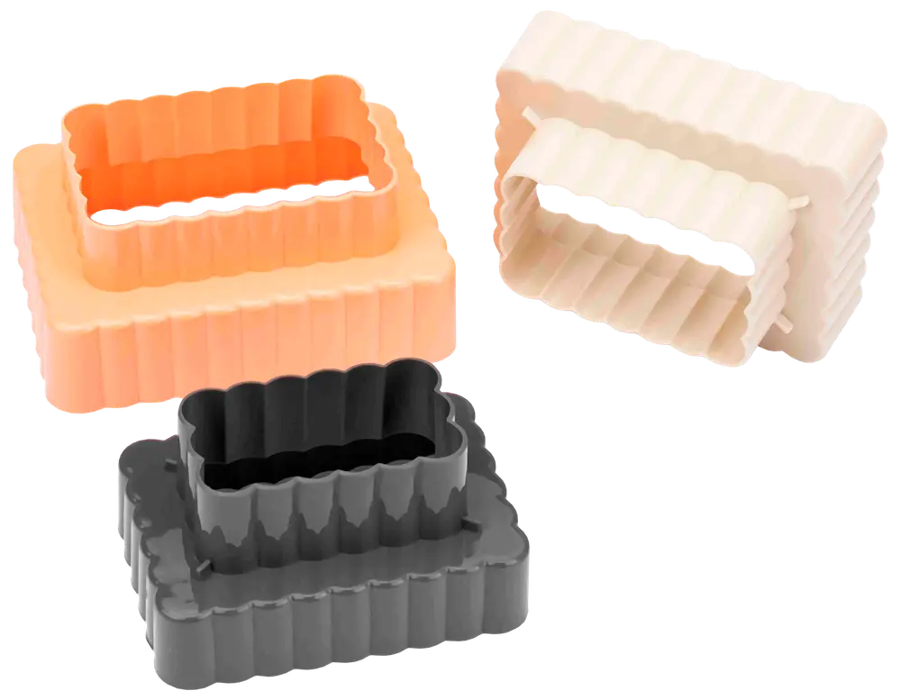 Udstiksform firkant 3-pak - assorterede farver