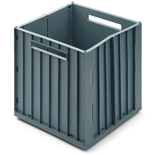 Liewood opbergbak met deksel elijah - whale blue - 20 liter