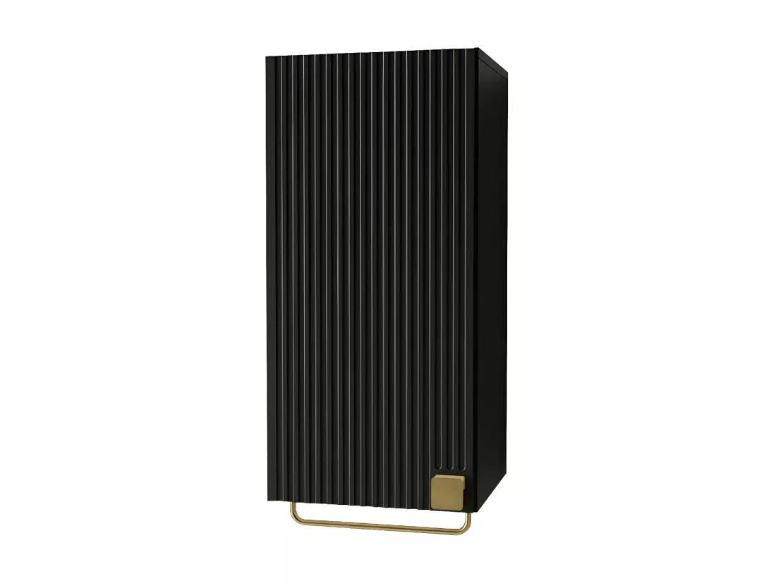 Armoire de toilette murale Orlvera 101, Noir, À suspendre, Le nombre de portes: 1, 73cm