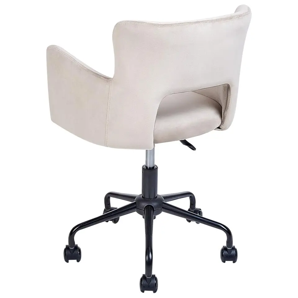 SANILAC - Bureaustoel - Beige - Fluweel