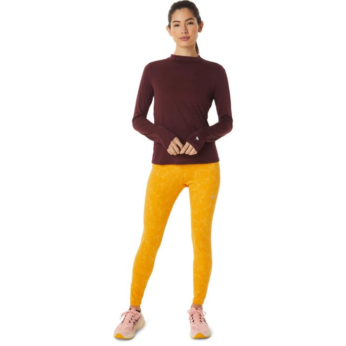 Asics Dame Mellemlag Mock Neck Run LS Top Rød