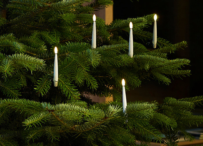 Juletræslys LED med clips 10 stk. H15,8 cm