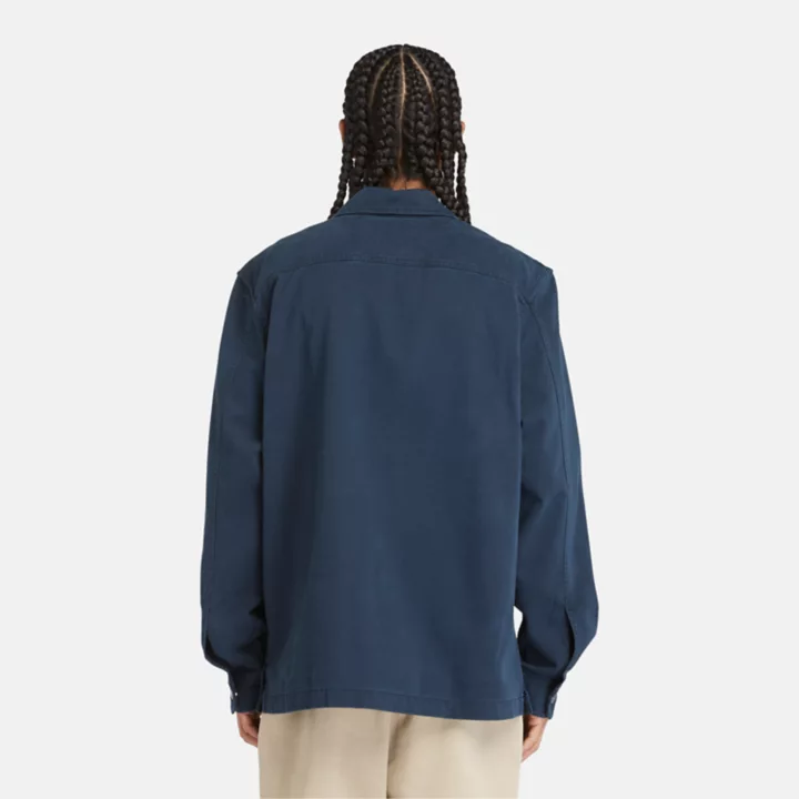 Surchemise aspect délavé pour homme en bleu foncé