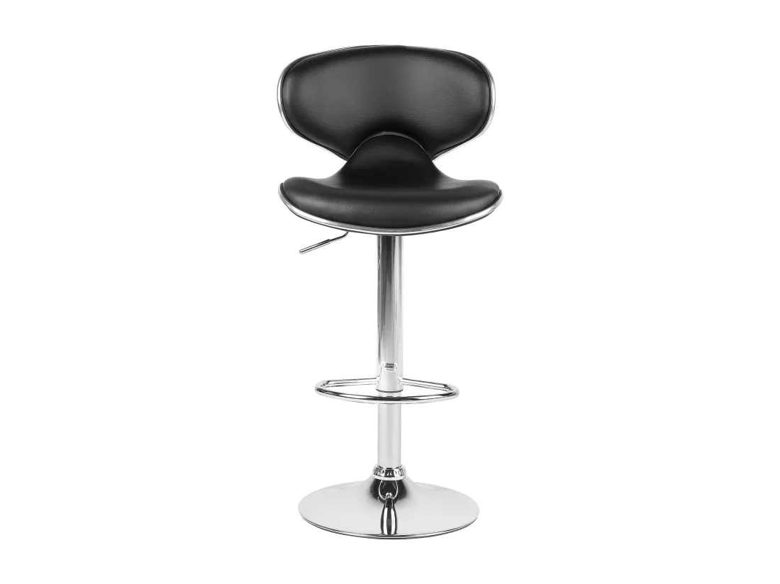 Lot de 2 chaises de bar CONWAY Cuir PU Noir