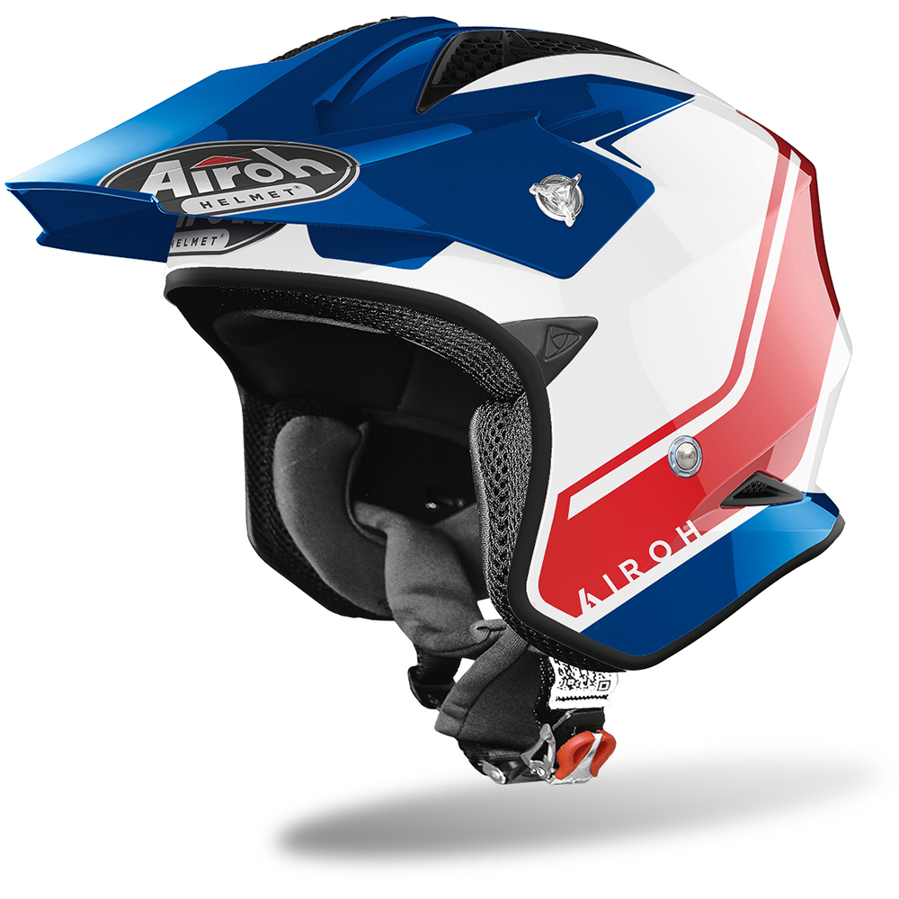 Airoh - Casque TRR S Keen Blanc brillant / Bleu / Rouge