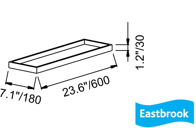 Eastbrook Alento glazen planchet chroom
