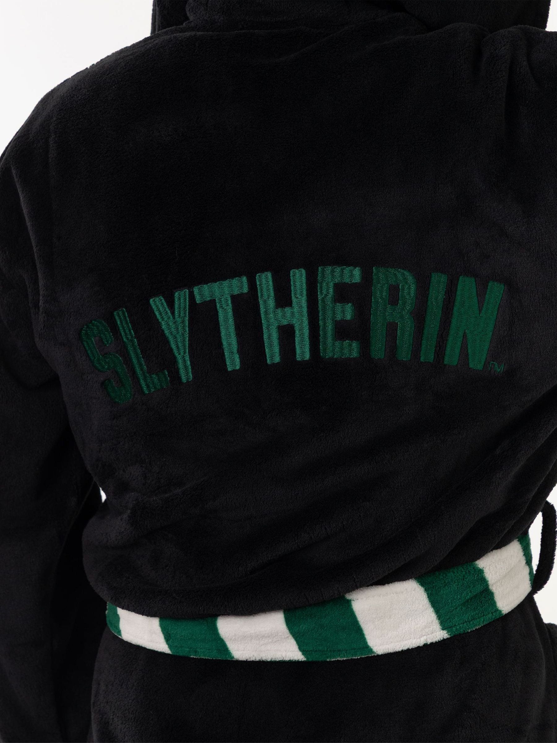 Zwart/groen Slytherin - Vanilla Underground Harry Potter Hooded Bathrobe Dressing Gown
