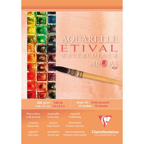 Clairefontaine ETIVAL Aquarellblock 300 g, feinkörnig