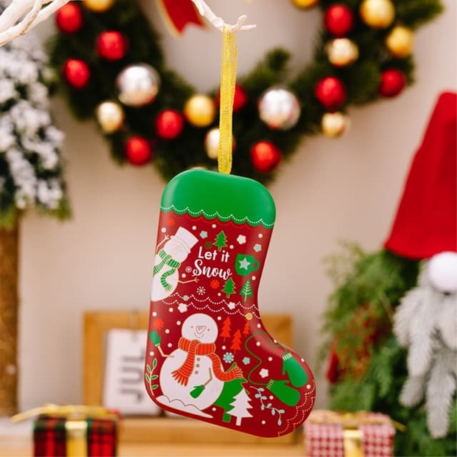 Julestrømpe Shape Opbevaringsboks hængende ornament jul