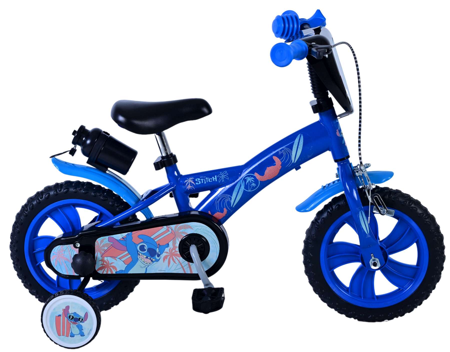 Kinderfahrrad Disney Stitch für Jungen 12 Zoll Kinderrad in Blau